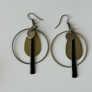 Boho Black and Gold Earrings